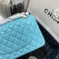 Chanel Medium Flap Handbag in Lambskin-Light blue