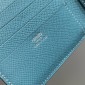 Hermes Portafoglio compatto in vitello Epsom-Denim Blue