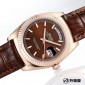 Rolex Day-Date 36mm , Oyster, leather，18K rose gold