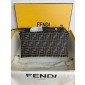 By The Way Soft Medium Borsa in tessuto jacquard FF marrone