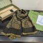 Gucci GG jacquard silk wool shawl 