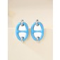 Hermes Mini Mailon Earrings-Bleu de Lille