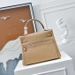 Hermes Kelly Lakis Pocket 28 / 32 in Swift Leather-Beige