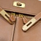 Hermes Kelly Lakis Pocket 28 / 32 in Swift Leather-Brown