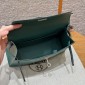 Hermes Kelly Pochette in Swift Leather-Vert Vertigo
