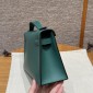 Hermes Kelly Pochette in Swift Leather-Vert Vertigo