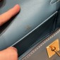 Hermes Kelly Pochette in Swift Leather-Blue jean
