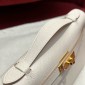 Hermes Kelly Pochette in Epsom Leather-Cream white