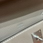 Hermes Kelly Pochette in Epsom Leather-Gris asphalte