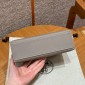 Hermes Kelly Pochette in Epsom Leather-Gris asphalte