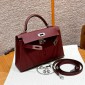 Hermes Mini Kelly Epsom leather-Rouge H