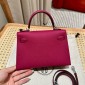 Hermes Mini Kelly Epsom leather-Rose purple