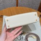 Hermes Mini Kelly Epsom leather-Cream white