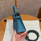 Hermes Mini Kelly Epsom leather-Blue jean