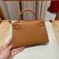 Hermes Mini Kelly Epsom leather-Brown