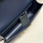 Hermes Constance Elan Shoulder Bag in Epsom Leather-Navy blue