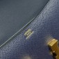 Hermes Constance Elan Shoulder Bag in Epsom Leather-Navy blue