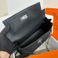 Hermes Kelly Messenger PM in Togo Leather-Black