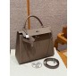 Hermes Kelly 25 / 28  in Epsom Leather-Etoupe