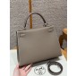 Hermes Kelly 25 / 28  in Epsom Leather-Etoupe