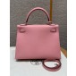 Hermes Kelly 25 / 28  in Epsom Leather-Rose confetti