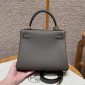 Hermes Kelly 25 / 28  in togo leather-Mauve pale