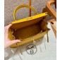 Hermes Kelly 25 / 28  in Epsom Leather-Jaune ambre