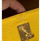 Hermes Kelly 25 / 28  in Epsom Leather-Jaune ambre