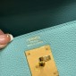 Hermes Kelly 25 / 28  in togo leather-Blue atoll