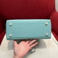 Hermes Kelly 25 / 28  in togo leather-Blue atoll