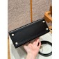 Hermes Kelly 25 / 28  in Box Leather-Black