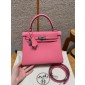 Hermes Kelly 25 / 28  in Swift Leather-Rose lipstick