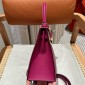 Hermes Kelly 25 / 28  in Epsom Leather-Rose purple