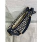 Small D-Journey Bag in Blue Dior Oblique Jacquard