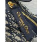 Small D-Journey Bag in Blue Dior Oblique Jacquard