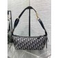 Small D-Journey Bag in Blue Dior Oblique Jacquard