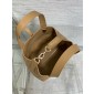 Small Dior Toujours Vertical Tote Bag-Tan