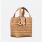 Small Dior Toujours Vertical Tote Bag-Tan