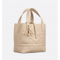 Small Dior Toujours Vertical Tote Bag-Powder beige