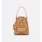 Small Dior Caro Bucket Bag-Light gold tone