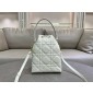 Small Dior Caro Bucket Bag-White