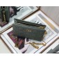 Dior Caro Zipped Pouch with Chain 