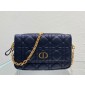 Christian Dior Caro Pouch on Chain -Black 