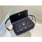 Christian Dior Caro Pouch on Chain -Black 