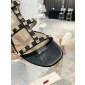 Valentino Rockstud calfskin flat sandal  , Size 35-41