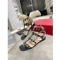 Valentino Rockstud calfskin flat sandal  , Size 35-41