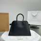 The Row Soft Margaux 15 Bag in Grained Leather-Black
